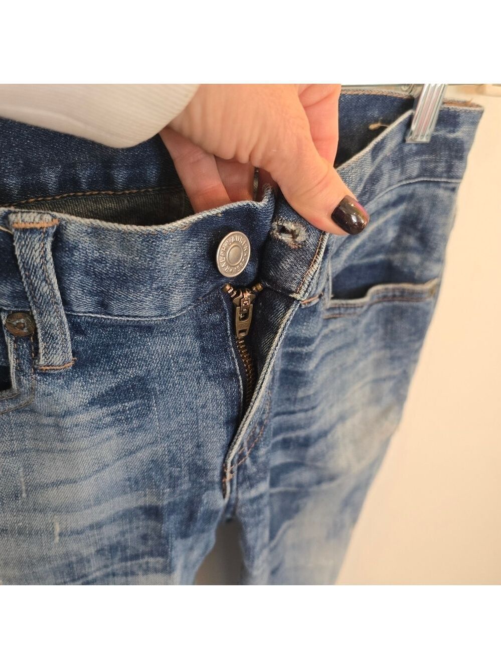 Polo by Ralph Lauren Tompkins Skinny Blue Distressed Jeans for Women size 26 - Picture 10 of 14